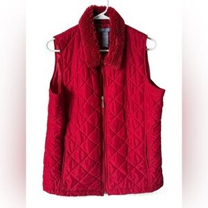 Red Quilted Vest by Laura Scott